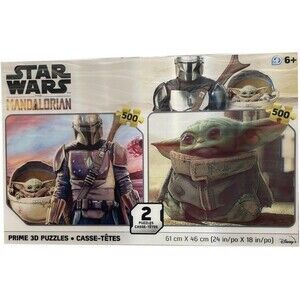 STAR WARS The Mandalorian Prime 3D Puzzles Two Pack 500 pieces (Bx 23)